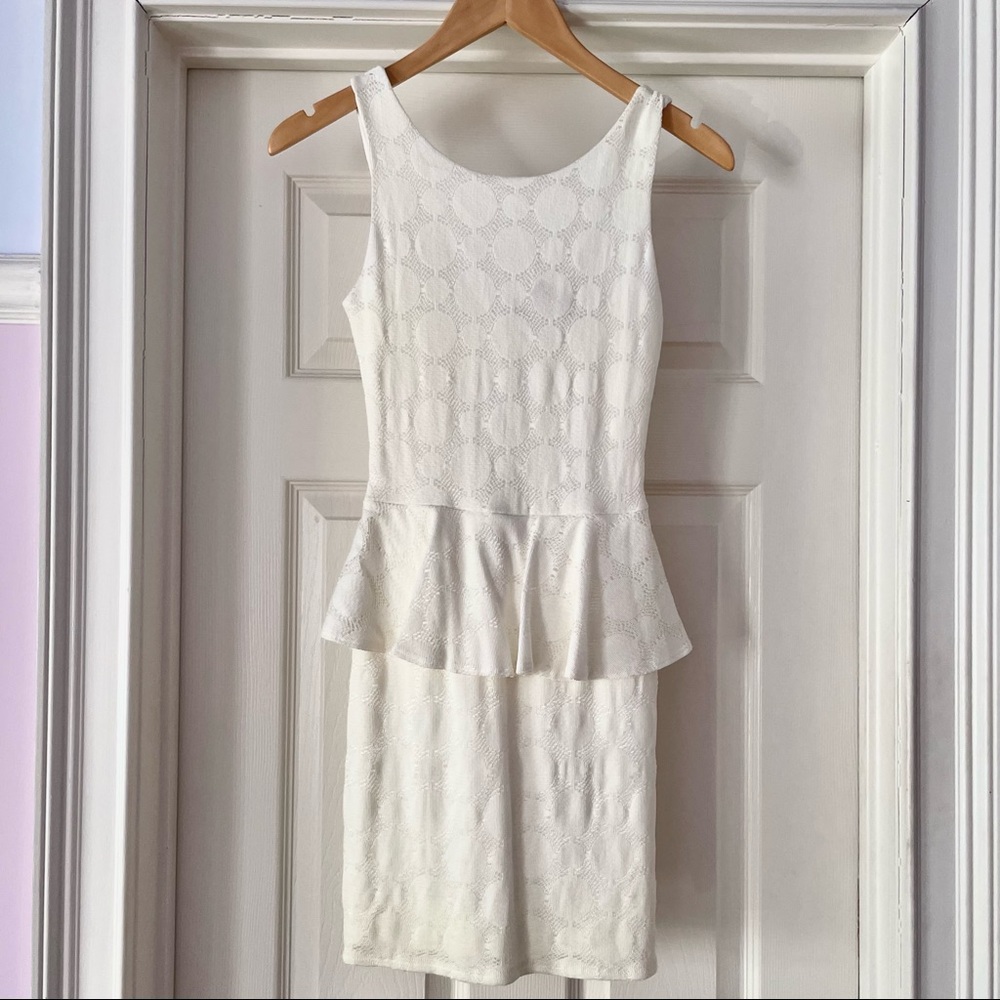 White Aqua Mini Dress
